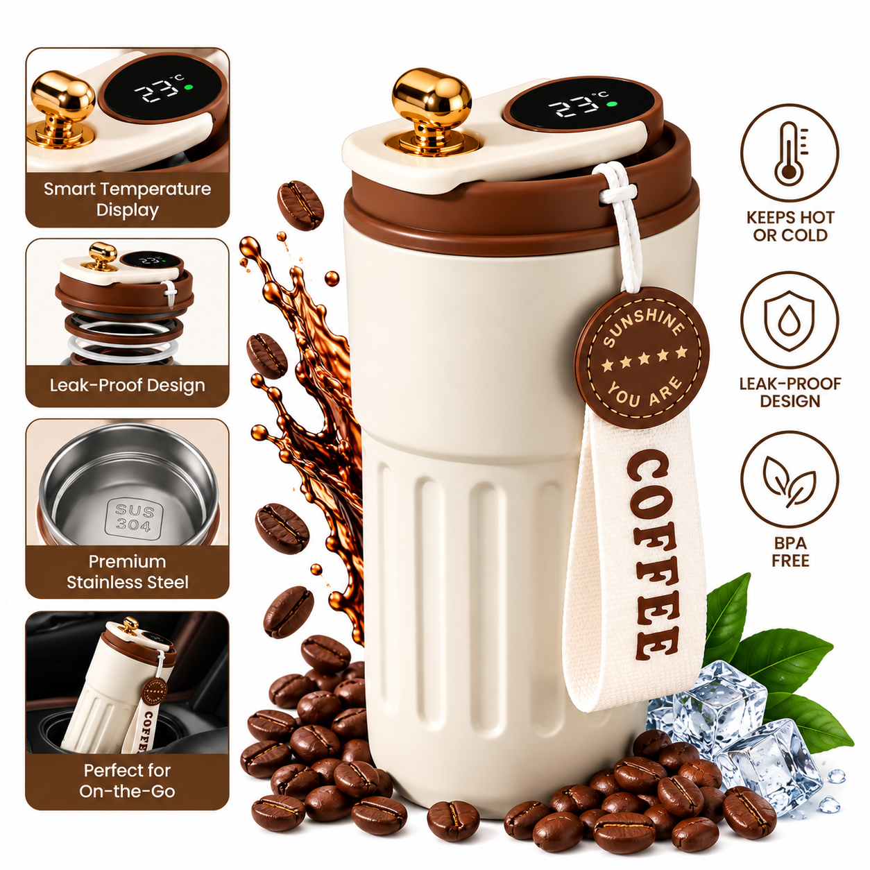 VAYRO™ - Smart Digital Thermal Cup